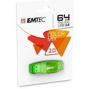 EMTEC Pendrive, 64GB, USB 2.0, EMTEC "C410 Color", zöld kép