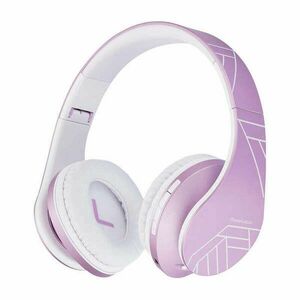 Wireless Headphones for kids PowerLocus P2 (pink-white) kép