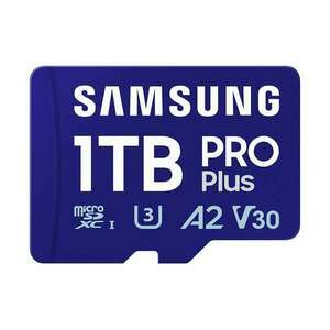 Samsung memóriakártya, pro plus + reader microsdxc 1tb, class 10, uhs-i, u3, v30, a2, r180/w130 MB-MD1T0SB/WW kép