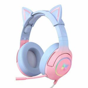 ONIKUMA K9 7.1 Gaming Headphones Pink and Blue kép