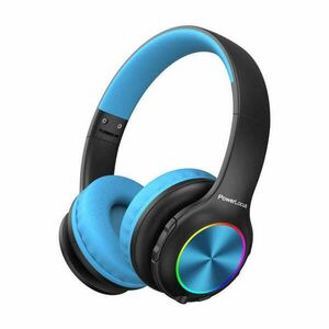 Wireless Headphones for kids PowerLocus PLED (black&blue) kép