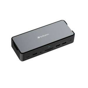 Verbatim USB-C Pro Docking Station CDS-15SSD, 15ports: SSD, USB A/C, HDMI, DP, Audio, SD+microSD, RJ45 kép