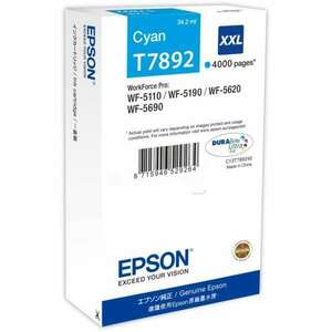 EPSON Patron WorkForce Pro WP-5000 Series Ink Cartridge XXL Kék (Cyan) 4k (C13T789240) kép