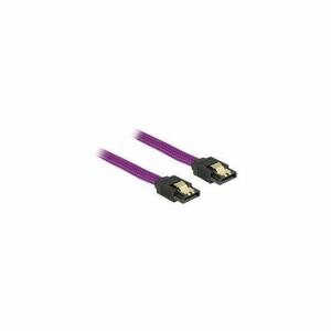 DeLock SATA cable 6 Gb/s 30cm straight / straight metal Purple Premium kép