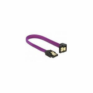 DeLock SATA cable 6 Gb/s 20cm down / straight metal Purple Premium kép