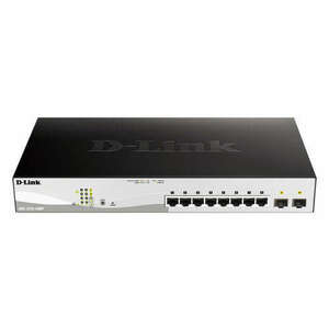 D-LINK Switch 8x1000Mbps (8xPOE) + 2xGigabit SFP Menedzselhető Rackes, DGS-1210-10MP/E kép