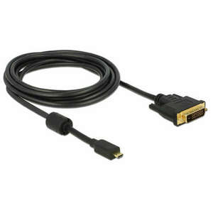 DeLOCK 83586 video átalakító kábel 2 M Micro-HDMI DVI-D Fekete kép