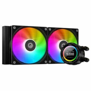 ID-Cooling CPU Water Cooler - Space SL240 XE (25dB; max. 129, 39 m3/h; 2x12cm, A-RGB LED, fekete) kép