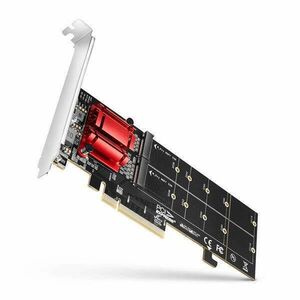 Axagon PCEM2-ND PCI-Express - NVME+M-key/dataswitch/SP/LP M.2 adapter kép