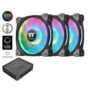 Thermaltake Riing Duo 14 LED RGB Premium Edition Számítógép ház Ventilátor Fekete kép