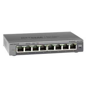 NETGEAR GS108Ev4 Unmanaged L2/L3 Gigabit Ethernet (10/100/1000) Szürke switch kép