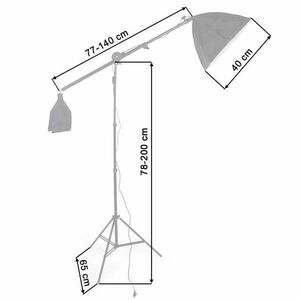 3 Stúdió lámpa, softbox fotóállvánnyal és hordtáskával kép