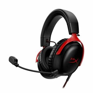 HYPERX CLOUD III GAMER FEJHALLGATÓ FEKETE-PIROS (727A9AA) kép