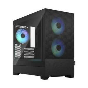 Fractal Design FD-C-POR1M-06 Pop Mini Air táp nélküli ablakos mATX ház RGB Black TG Clear fekete kép