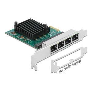 Delock pci-e x1 bővítőkártya > 4x rj45 gigabit lan rtl8111 89025 kép