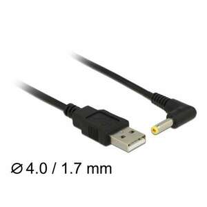 Delock USB tápkábel &gt; DC 4, 0 x 1, 7 mm apa 90 1, 5 m hosszú kép