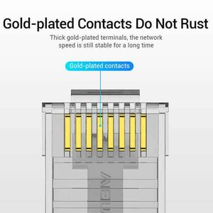 Vention UTP (Cat.6 , RJ45, átlátszó) 10db, csatlakozó kép