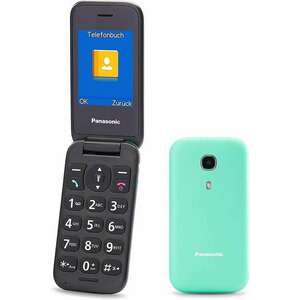 Panasonic KX-TU400EXC Turquoise Senior Kihajtható Mobiltelefon, Türkiz kép