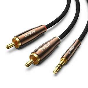 UGREEN AV170 kábel 2x RCA Cinch jack 3, 5 mm, 3 m fekete (80848) kép