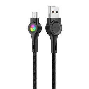 Vipfan Colorful X08 USB-A - MicroUSB kábel 3A, 1.2m fekete (X08MK) kép