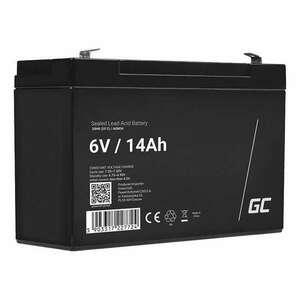 Maintenance-free AGM VRLA Green Cell AGM34 6V 14Ah Battery (for alarm system, cash register, toy) kép