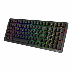 Mechanikus ANGOL kiosztású billentyűzet Royal Kludge RK98 RGB, piros kapcsoló, fekete (RK98 red switch) kép