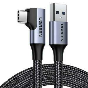 USB-USB-C kábel, ferde UGREEN US385, 3A, 1m, fekete (20299) kép