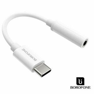 Borofone USB-C/3, 5 mm-es audio átalakító BV13 - Fehér kép