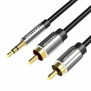 2xRCA cable (Cinch) jack to 3.5mm Vention BCFBD 0.5m (black) kép