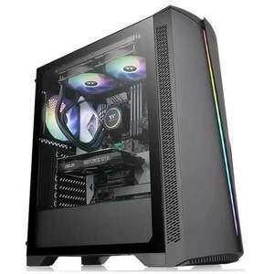 Thermaltake H350 Tempered Glass számítógépház RGB, Mid-Tower, tápegység nélkül, ATX, Fekete kép