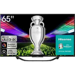 Hisense 65U7KQ 4K UHD Smart Mini-LED ULED televízió, sötétszürke, 164 cm kép