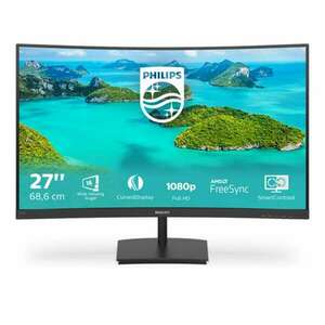 PHILIPS Ívelt VA Monitor 27" 271E1SCA, 1920x1080, 16: 9, 250cd/m2, 4ms, VGA/HDMI, hangszóró kép