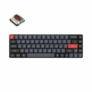 Keychron K7 Pro QMK/VIA Vezeték nélküli egyedi mechanikus billentyűzet RGB LED, Low Profile Gateron Mechanical (Hot-Swappable) Brown kép