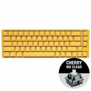 Ducky One 3 Yellow SF Gaming billentyűzet, RGB világítás, MX-Clear kapcsolók, Nemzetközi kiosztás, Sárga kép