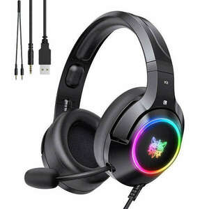 Gaming headphones ONIKUMA K9 Black RGB kép