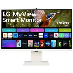 LG Monitor 32" Smart - 32SR85U-W (IPS; 16: 9; 3840x2160; 5ms; 400cd; HDMI, USBx3, USB-C, BT, Spkr, webOS, Wifi, Airplay) kép