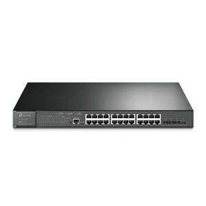 TP-Link TL-SG3428X Switch 24x1000Mbps + 4x10G SFP+ + 2xkonzol port, Menedzselhető, TL-SG3428X kép