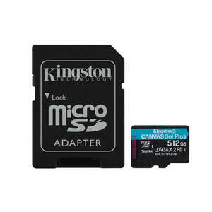 KINGSTON Memóriakártya MicroSDXC 512GB Canvas Go Plus 170R A2 U3... kép