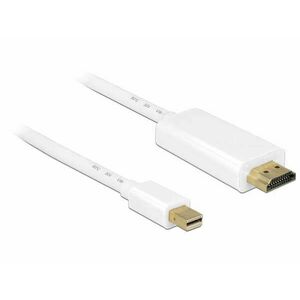 DeLock miniDisplayport 1.2 male to HDMI male kábel 2m White 83707 kép