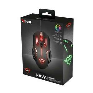 Trust 22090 Gaming Vezetékes világító Egér 22090 (GXT 108 Rava Illuminated Gaming Egér) kép