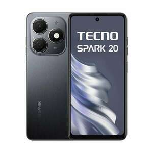 Tecno Spark 20 4G 256GB 8GB RAM, NanoSIM, Mobiltelefon, Gravity Black kép