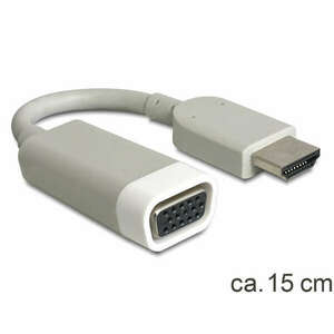 Delock adapter HDMI-A apa &gt; VGA anya, 15 cm, szürke kép