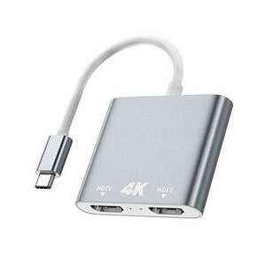 AVAX HB902 PRIME Type C 3.2 - 2xHDMI 4K60Hz DUAL monitor adapter kép