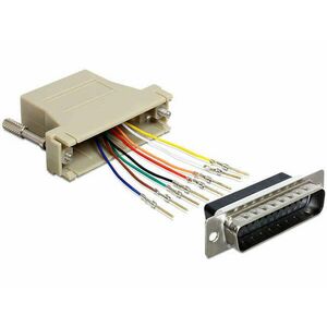 Delock adapter Sub-D 25 Pin apa &gt; RJ45 anya, szerelő készlet kép