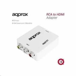 Approx RCA -&gt; HDMI adapter (1080p / 60Hz, 720p / 60Hz) (APPC41) kép