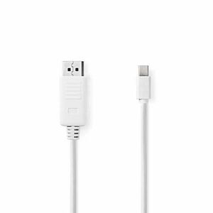 Mini DisplayPort kábel | DisplayPort 1.2 | Mini DisplayPort Dugasz | DisplayPort Dugasz | 21.6 Gbps | Nikkelezett | 2.00 m | Kerek | PVC | Fehér | Műanyag Zacskó kép