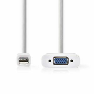 Nedis CCGP37850WT02 video átalakító kábel 0, 2 m VGA (D-Sub) MINI DisplayPort fehér kép