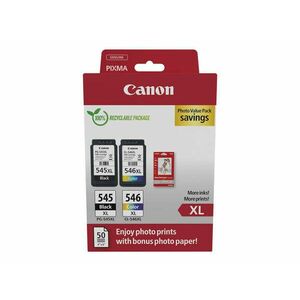 Canon PG-545XL (1x15 ml) + CL-546XL (1x13 ml) + 50 lap GP501 10x15 fényes fotópapír Multipack kép