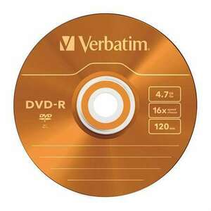 VERBATIM DVD-R lemez, színes felület, AZO, 4, 7GB, 16x, 5 db, vékony tok, VERBATIM kép