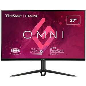 ViewSonic Monitor 27" - VX2718-2KPC-MHDJ (VA, 2K, 165Hz, 1ms, 250cd/m2, 2xHDMI, DP, VESA, SPK, ívelt, mag.ál) kép